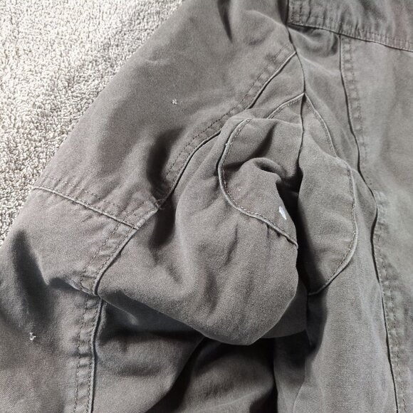 Levi’s Sherpa Lined Hooded Military Jacket Mens M Olive Green Workwear Winter - Picture 5 of 13